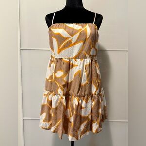 Dynamite Orange and White Beach Dress